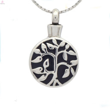 Silver round cremation jewelry pendants,enamel locket for cremation ashes